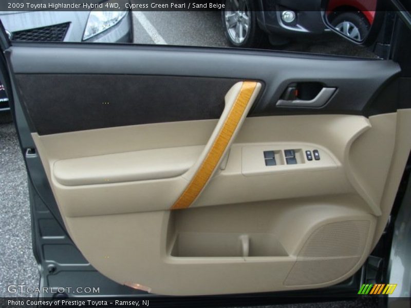 Cypress Green Pearl / Sand Beige 2009 Toyota Highlander Hybrid 4WD