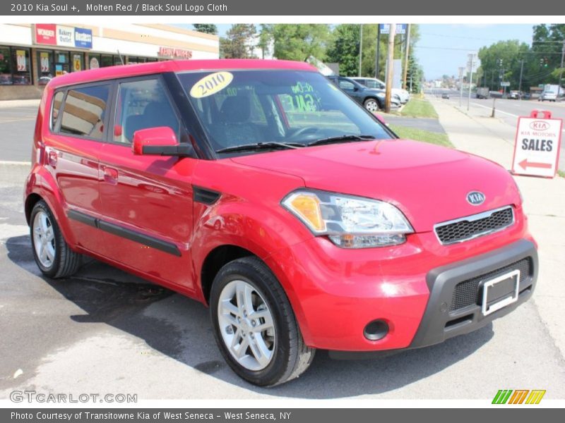 Molten Red / Black Soul Logo Cloth 2010 Kia Soul +