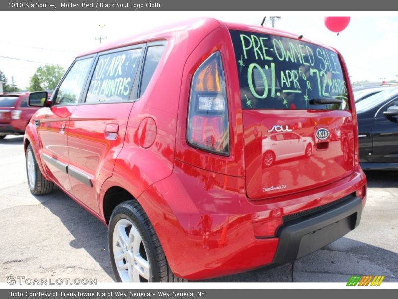 Molten Red / Black Soul Logo Cloth 2010 Kia Soul +