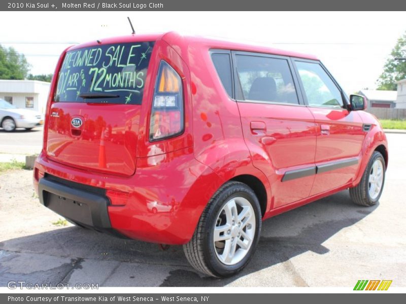 Molten Red / Black Soul Logo Cloth 2010 Kia Soul +