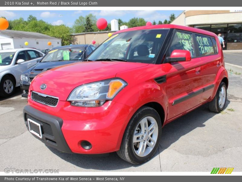Molten Red / Black Soul Logo Cloth 2010 Kia Soul +