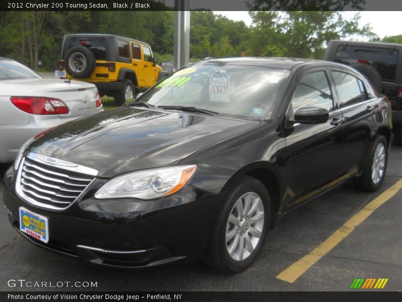 Black / Black 2012 Chrysler 200 Touring Sedan