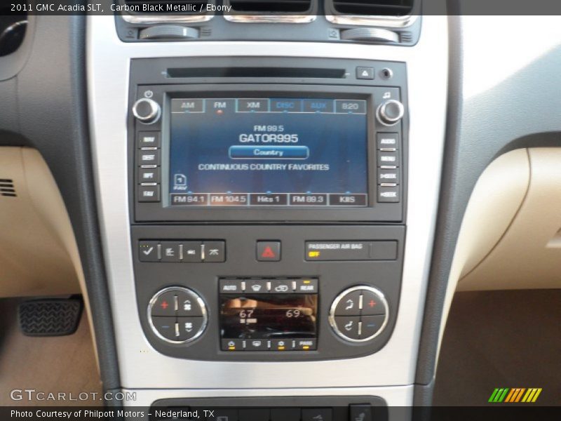Carbon Black Metallic / Ebony 2011 GMC Acadia SLT