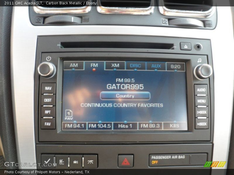 Carbon Black Metallic / Ebony 2011 GMC Acadia SLT