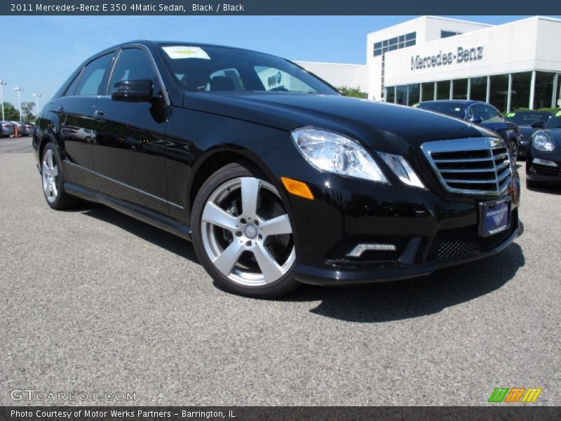 Black / Black 2011 Mercedes-Benz E 350 4Matic Sedan