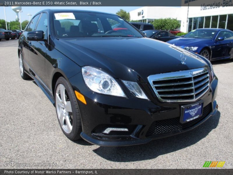 Black / Black 2011 Mercedes-Benz E 350 4Matic Sedan