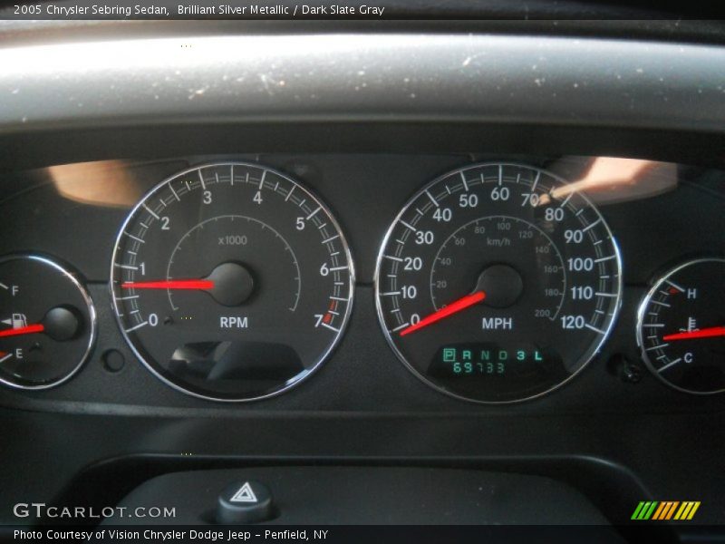 Brilliant Silver Metallic / Dark Slate Gray 2005 Chrysler Sebring Sedan