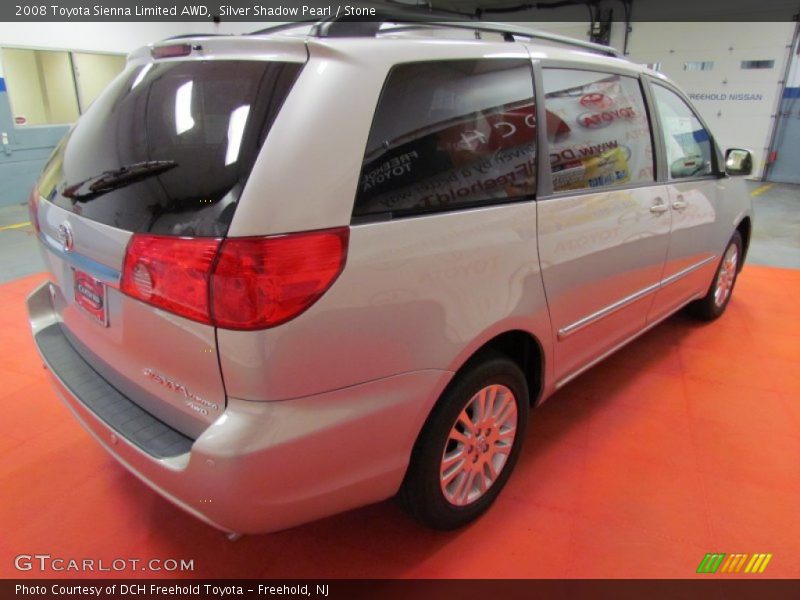 Silver Shadow Pearl / Stone 2008 Toyota Sienna Limited AWD