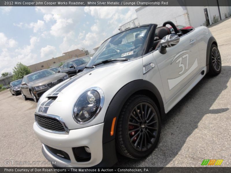 White Silver Metallic / Lounge Championship Red 2012 Mini Cooper John Cooper Works Roadster
