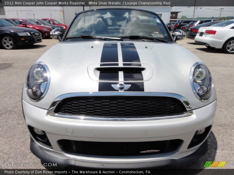 White Silver Metallic / Lounge Championship Red 2012 Mini Cooper John Cooper Works Roadster