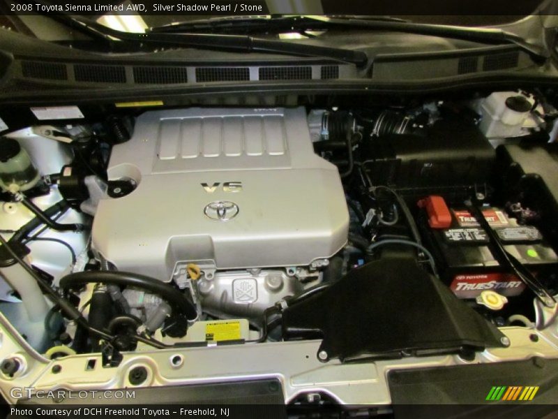 Silver Shadow Pearl / Stone 2008 Toyota Sienna Limited AWD