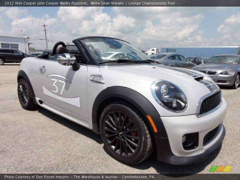 White Silver Metallic / Lounge Championship Red 2012 Mini Cooper John Cooper Works Roadster