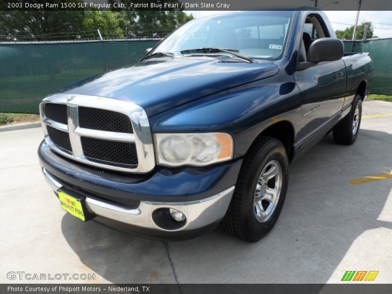 Patriot Blue Pearl / Dark Slate Gray 2003 Dodge Ram 1500 SLT Regular Cab