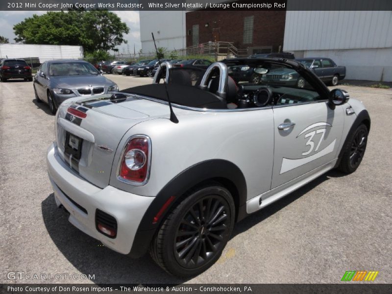 White Silver Metallic / Lounge Championship Red 2012 Mini Cooper John Cooper Works Roadster