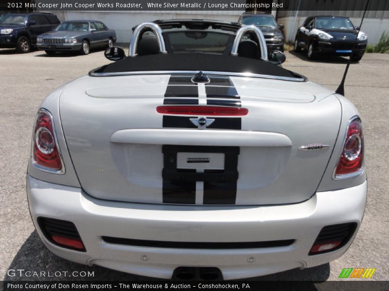 White Silver Metallic / Lounge Championship Red 2012 Mini Cooper John Cooper Works Roadster