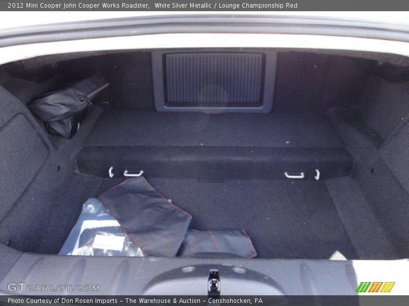 White Silver Metallic / Lounge Championship Red 2012 Mini Cooper John Cooper Works Roadster