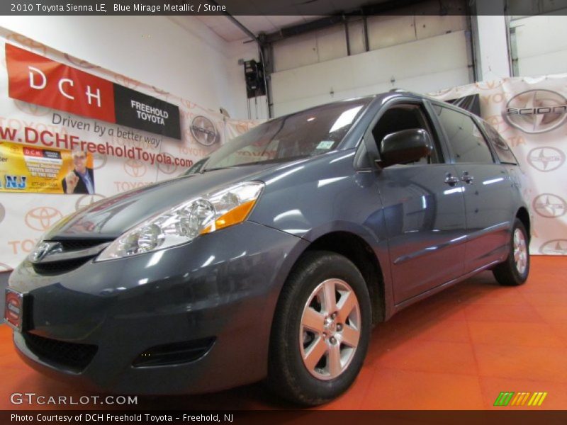 Blue Mirage Metallic / Stone 2010 Toyota Sienna LE