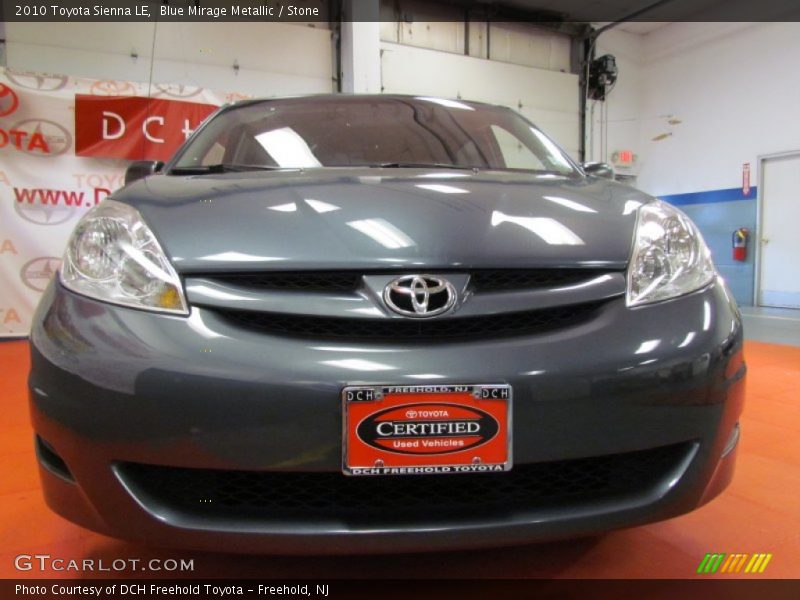 Blue Mirage Metallic / Stone 2010 Toyota Sienna LE