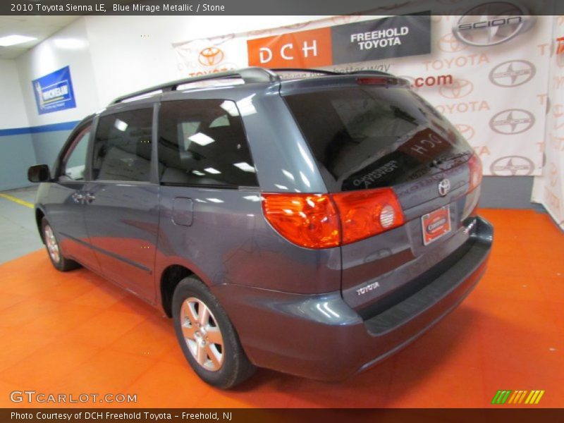 Blue Mirage Metallic / Stone 2010 Toyota Sienna LE