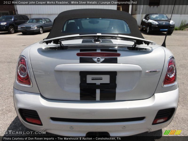 White Silver Metallic / Lounge Championship Red 2012 Mini Cooper John Cooper Works Roadster