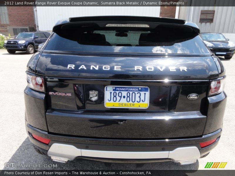 Sumatra Black Metallic / Dynamic Ebony/Pimento 2012 Land Rover Range Rover Evoque Coupe Dynamic