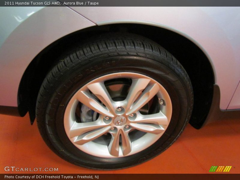 Aurora Blue / Taupe 2011 Hyundai Tucson GLS AWD