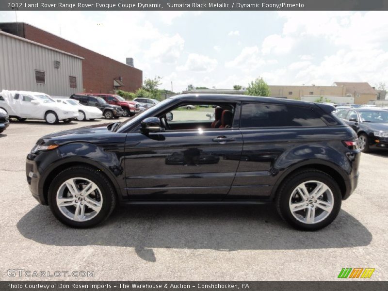 Sumatra Black Metallic / Dynamic Ebony/Pimento 2012 Land Rover Range Rover Evoque Coupe Dynamic
