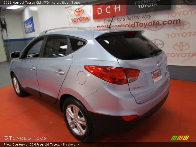 Aurora Blue / Taupe 2011 Hyundai Tucson GLS AWD