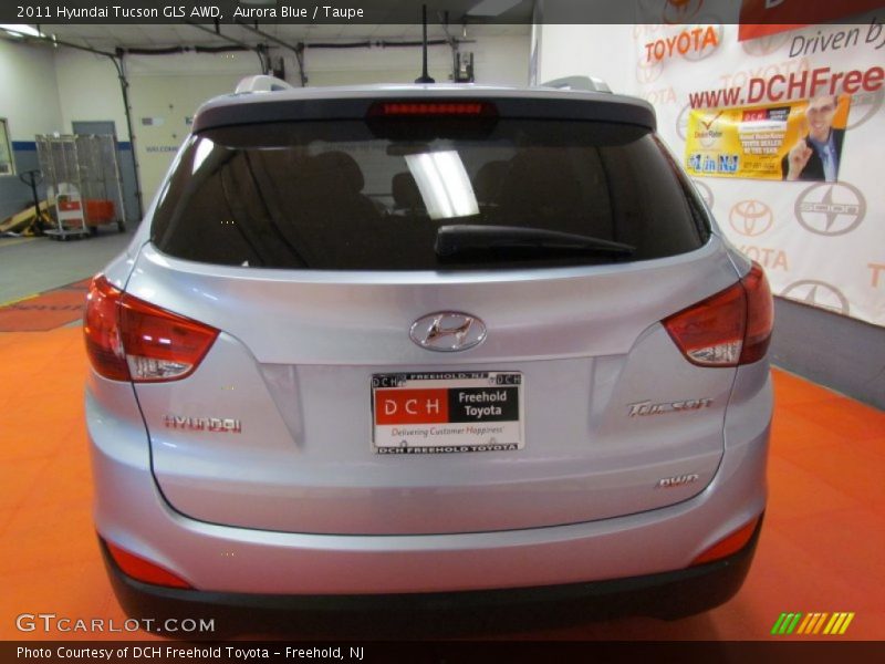Aurora Blue / Taupe 2011 Hyundai Tucson GLS AWD