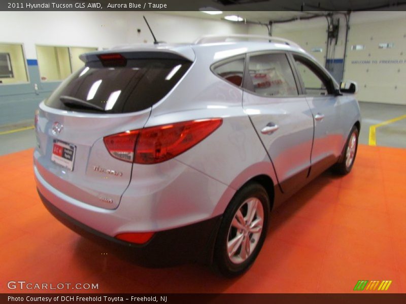 Aurora Blue / Taupe 2011 Hyundai Tucson GLS AWD