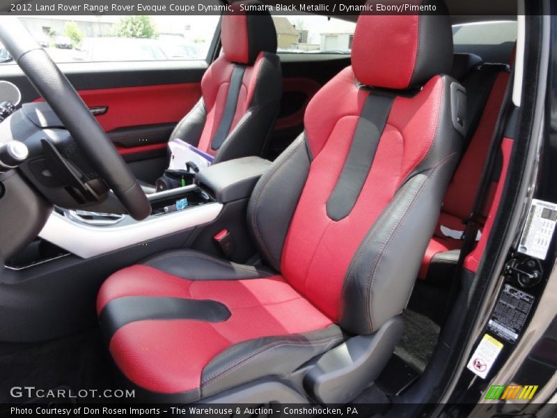 Front Seat of 2012 Range Rover Evoque Coupe Dynamic