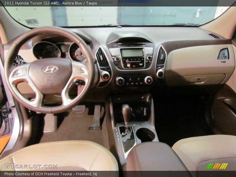 Aurora Blue / Taupe 2011 Hyundai Tucson GLS AWD