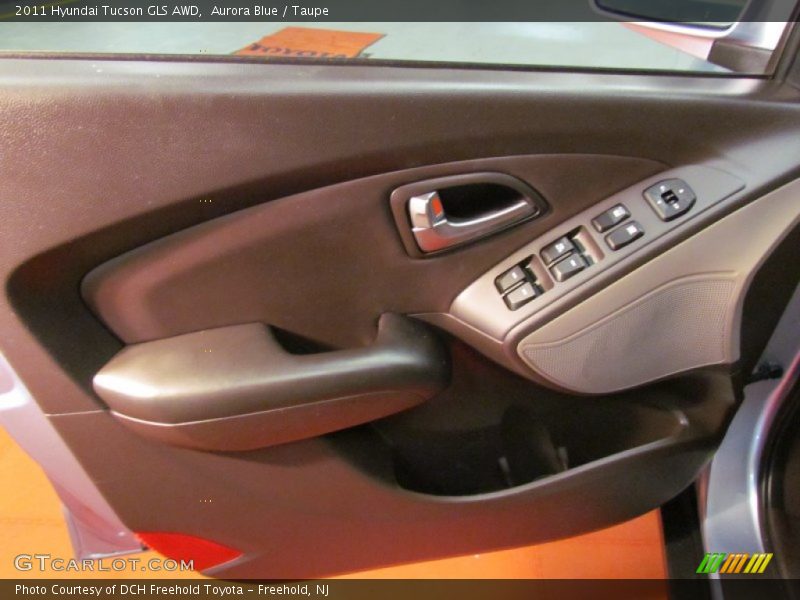Aurora Blue / Taupe 2011 Hyundai Tucson GLS AWD