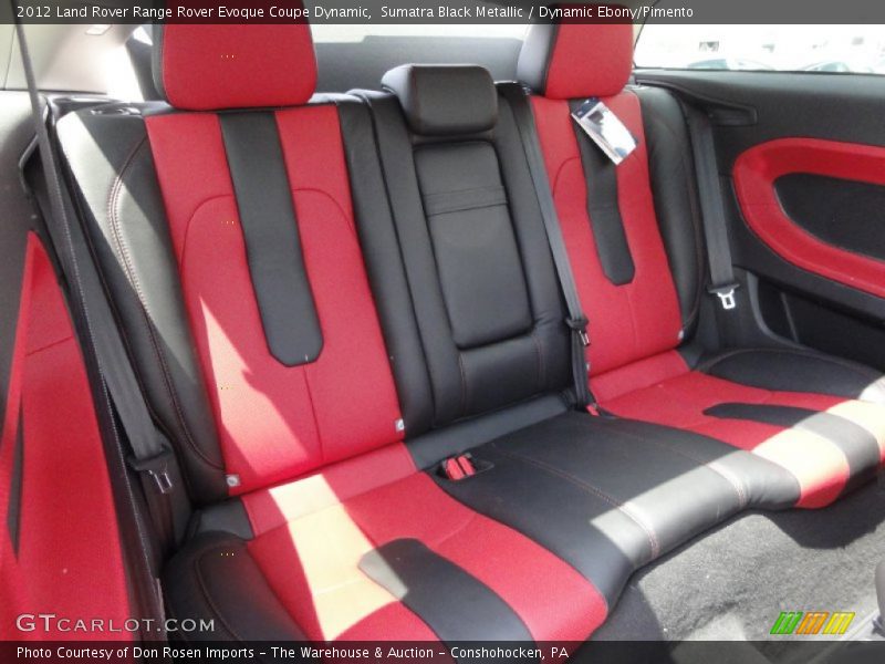 Rear Seat of 2012 Range Rover Evoque Coupe Dynamic