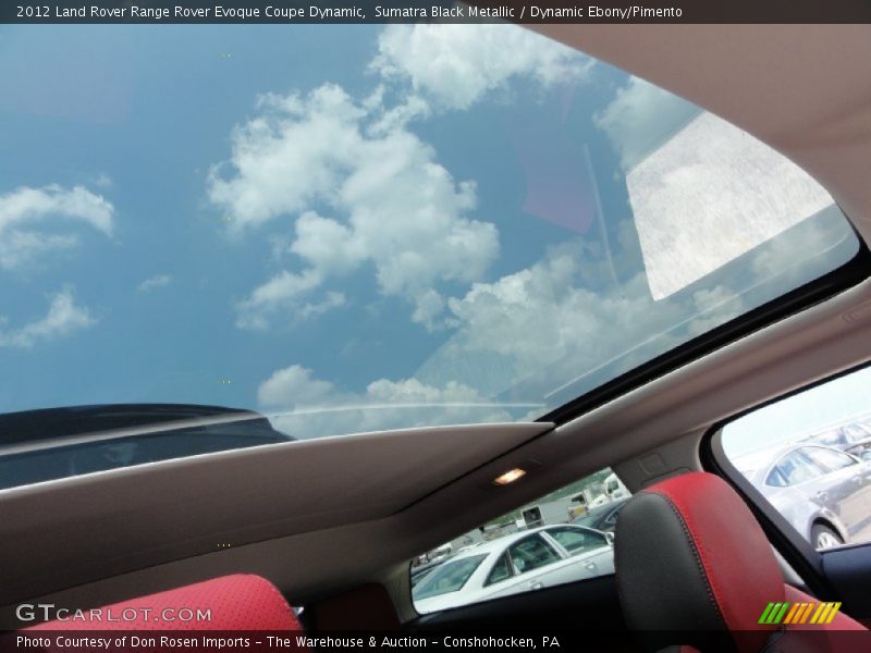 Sunroof of 2012 Range Rover Evoque Coupe Dynamic