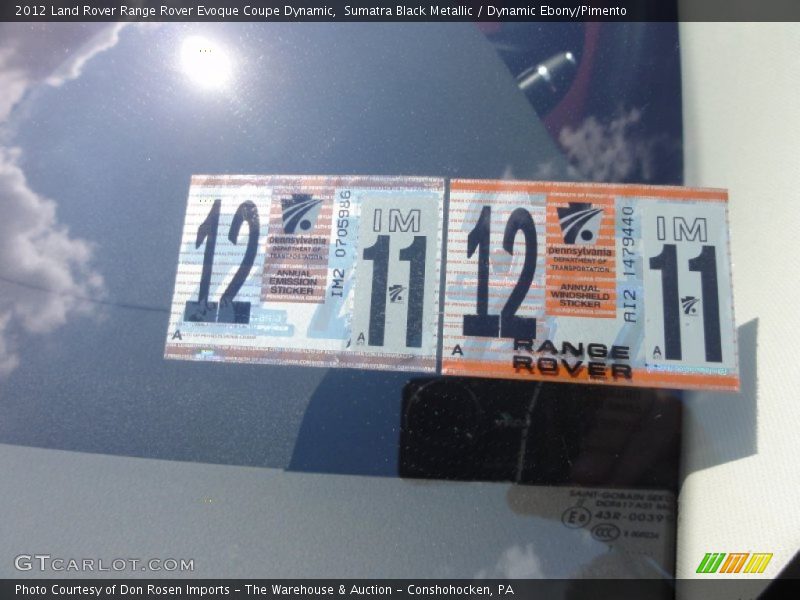 Sumatra Black Metallic / Dynamic Ebony/Pimento 2012 Land Rover Range Rover Evoque Coupe Dynamic