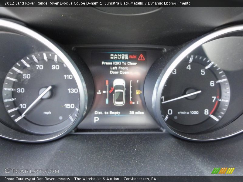 Sumatra Black Metallic / Dynamic Ebony/Pimento 2012 Land Rover Range Rover Evoque Coupe Dynamic