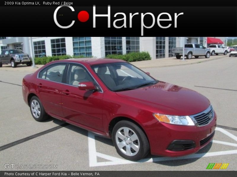 Ruby Red / Beige 2009 Kia Optima LX