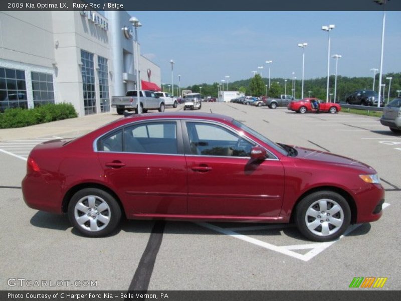 Ruby Red / Beige 2009 Kia Optima LX