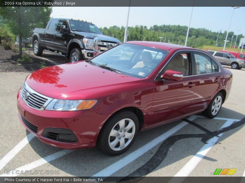 Ruby Red / Beige 2009 Kia Optima LX