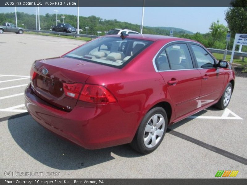 Ruby Red / Beige 2009 Kia Optima LX