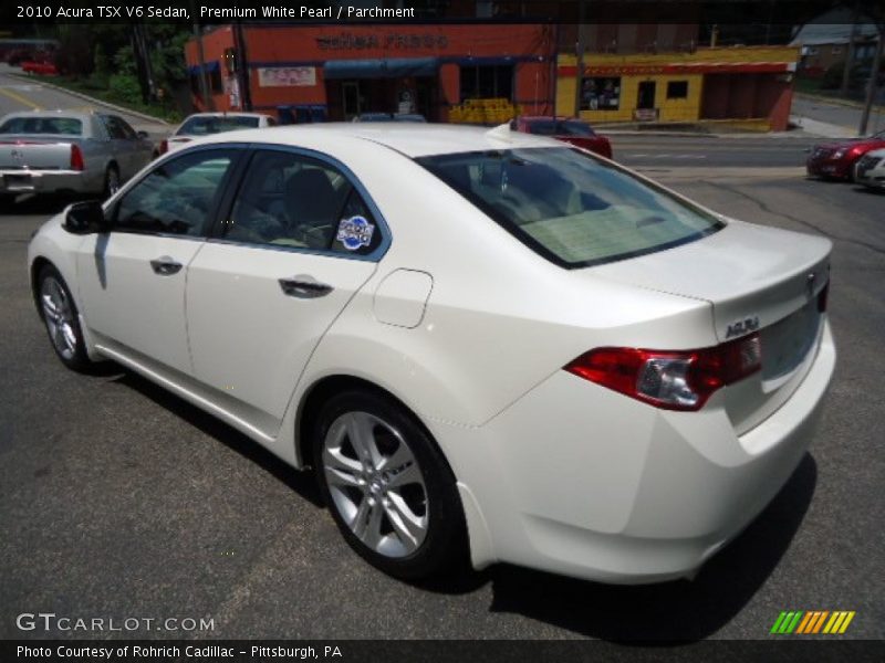 Premium White Pearl / Parchment 2010 Acura TSX V6 Sedan