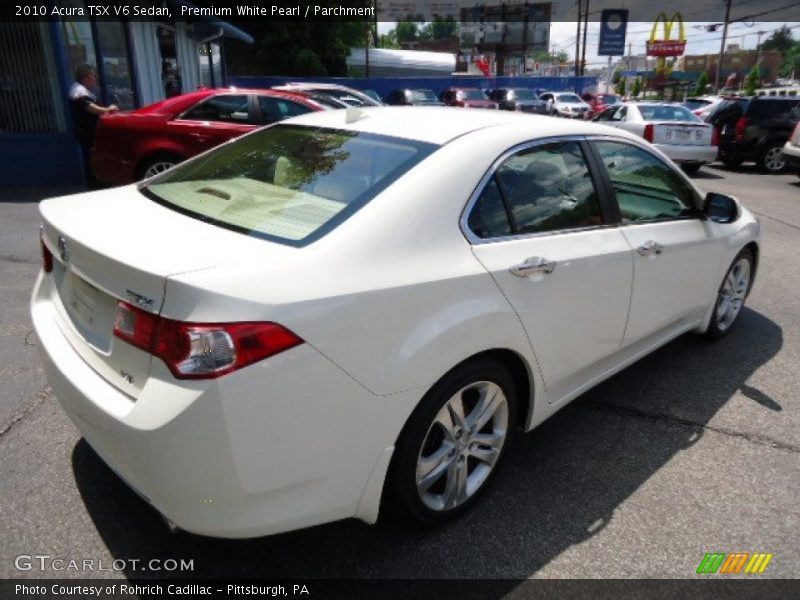 Premium White Pearl / Parchment 2010 Acura TSX V6 Sedan
