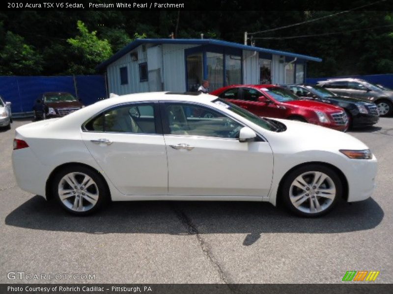Premium White Pearl / Parchment 2010 Acura TSX V6 Sedan