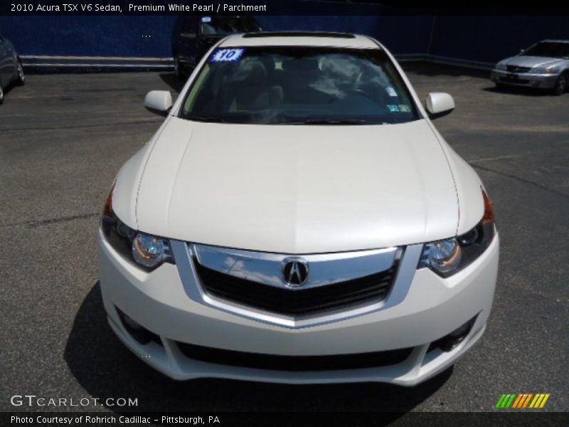 Premium White Pearl / Parchment 2010 Acura TSX V6 Sedan