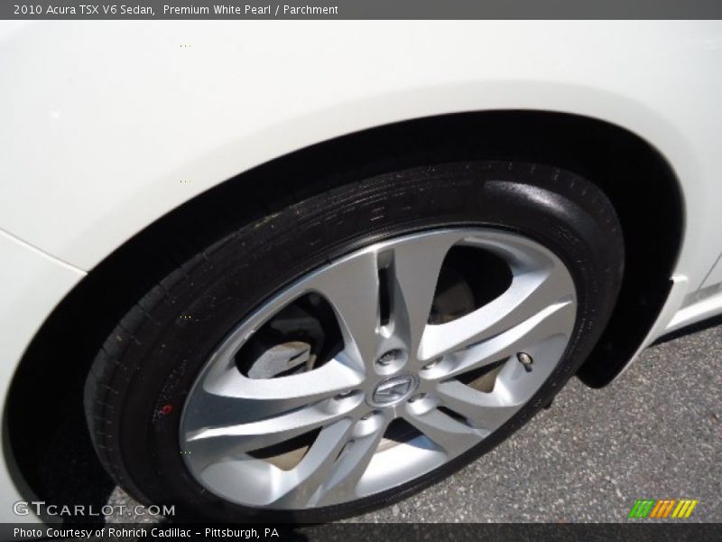 Premium White Pearl / Parchment 2010 Acura TSX V6 Sedan