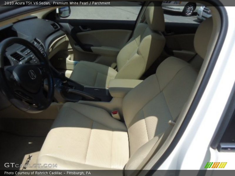Premium White Pearl / Parchment 2010 Acura TSX V6 Sedan