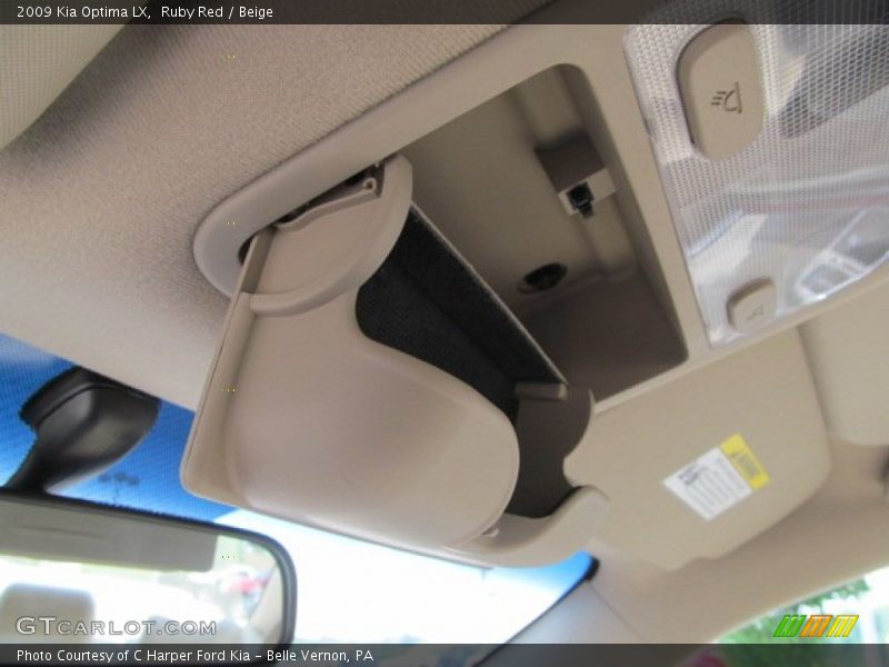 Ruby Red / Beige 2009 Kia Optima LX