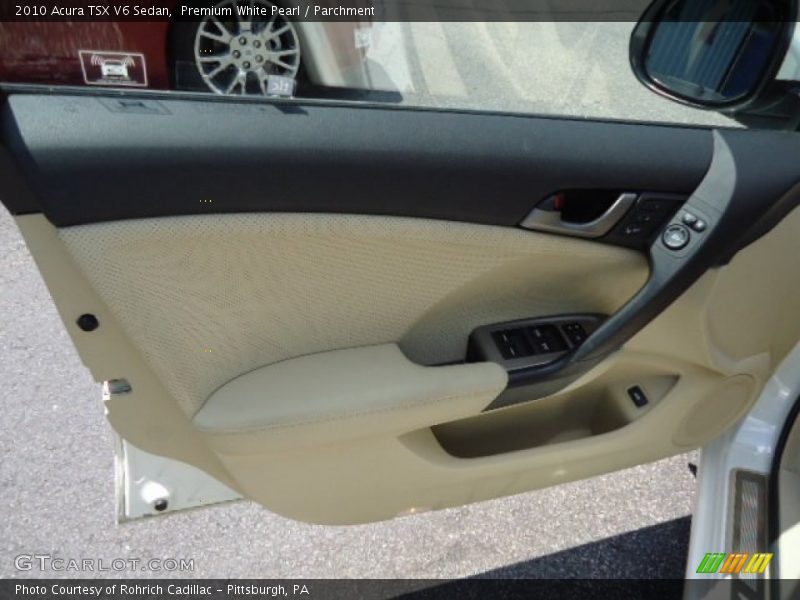 Premium White Pearl / Parchment 2010 Acura TSX V6 Sedan
