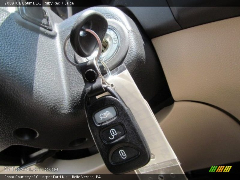 Keys of 2009 Optima LX